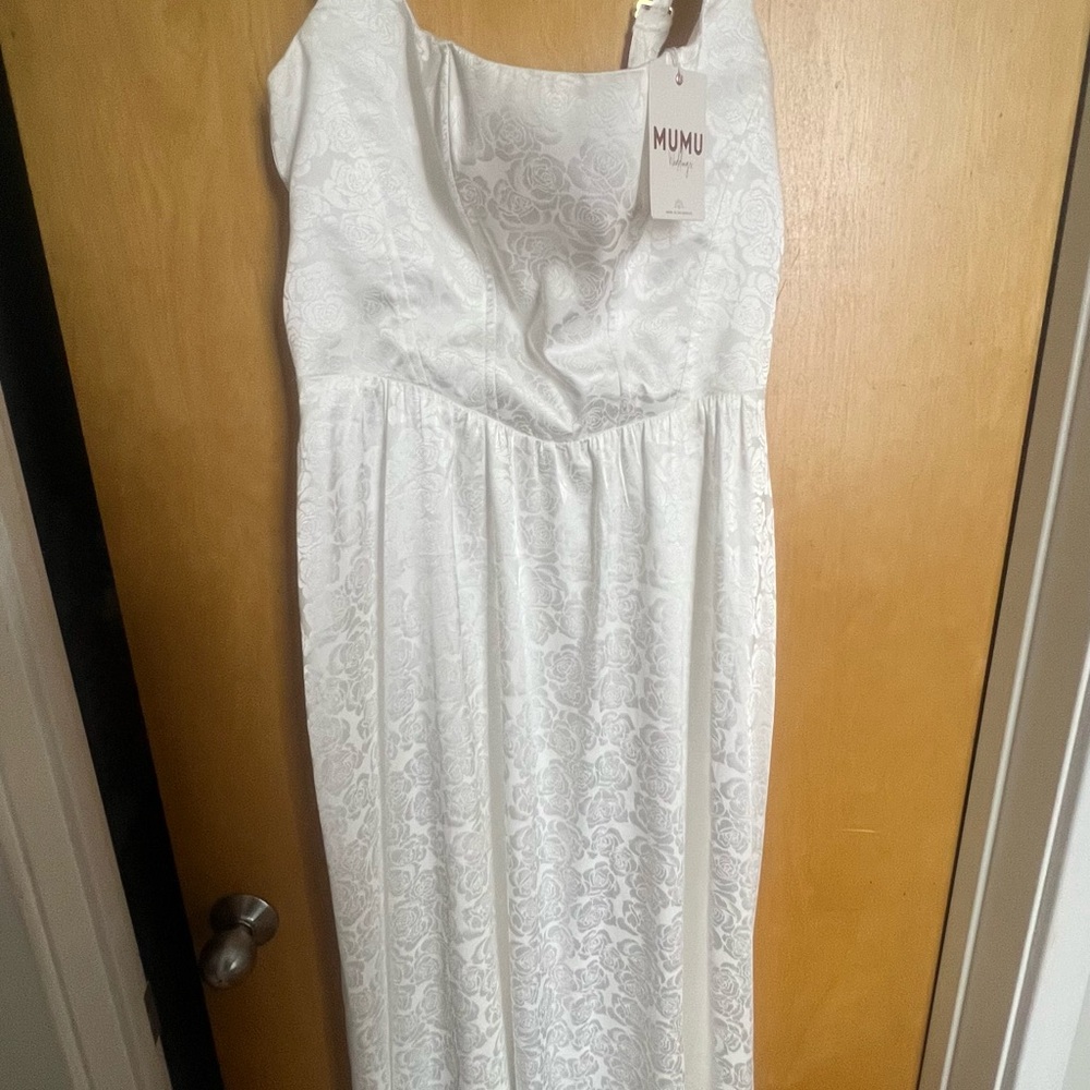 Show Me Your MuMu White Lace Midi Dress - Picture 2 of 6